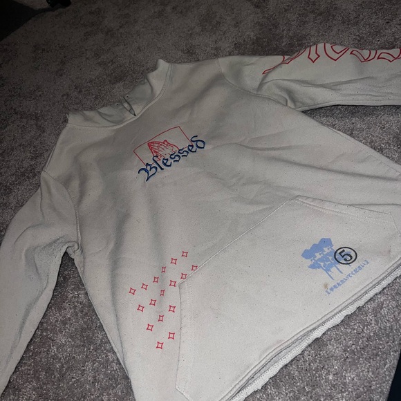 Jackets & Blazers - Graphic Hoodie with Red and Blue Accents